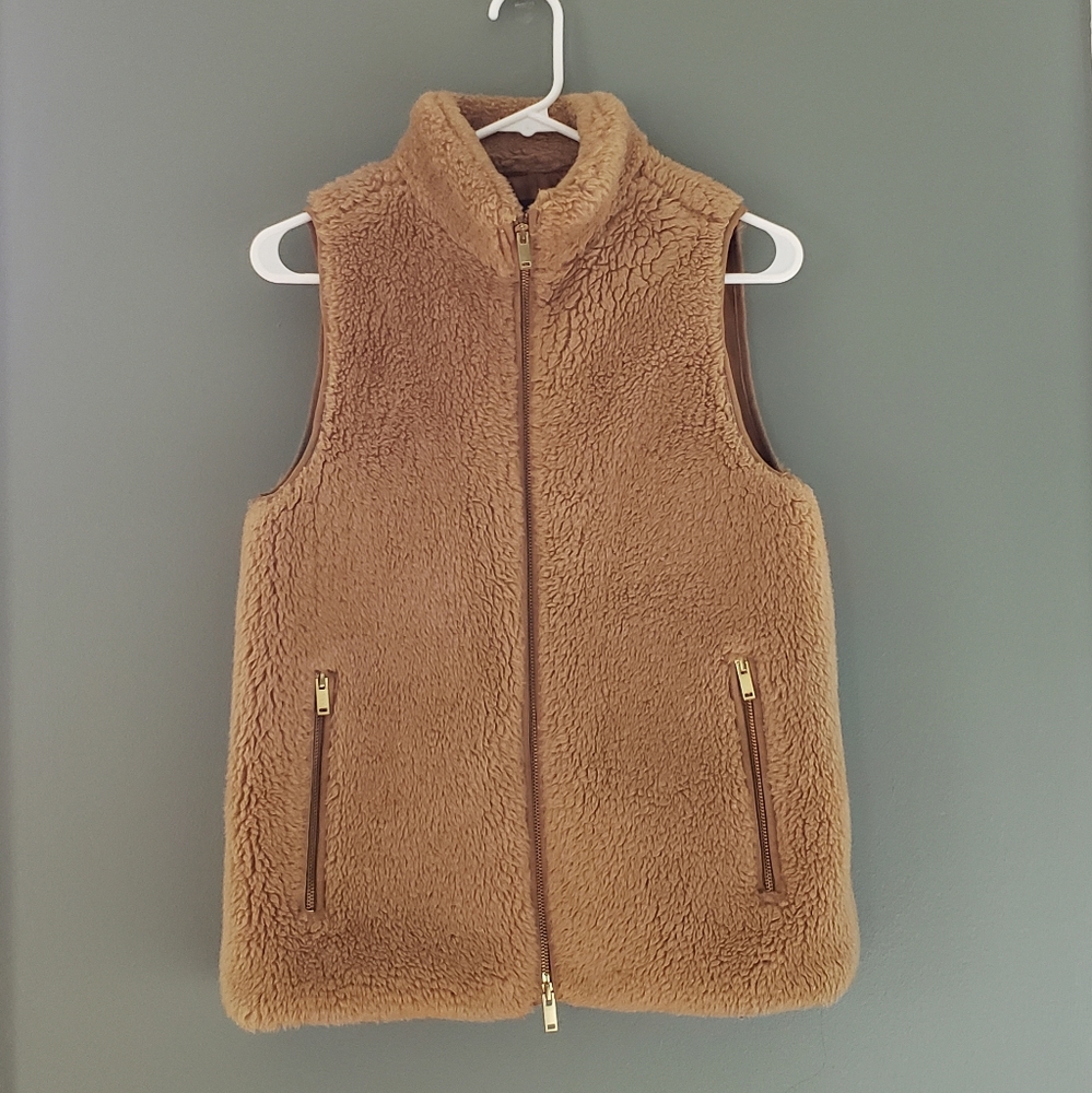 J.Crew Teddy Fuzzy Excursion Vest